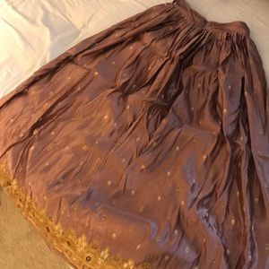 SILK FULL MAXI SKIRT made of an Indian sari